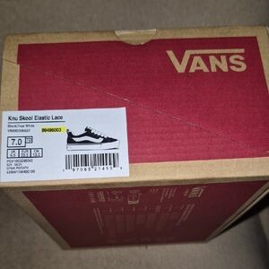 Vans Black and White Skool Elastic Lace Kids Sneakers
